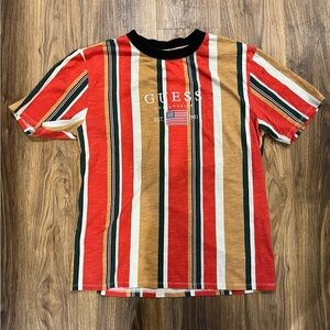 Guess Jeans American Tradition Vertical Striped Shirt - Medium